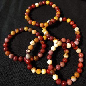Unisex Mookaite Bead Bracelets